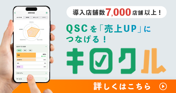 店舗のQSCチェックをかんたんに「キロクル」