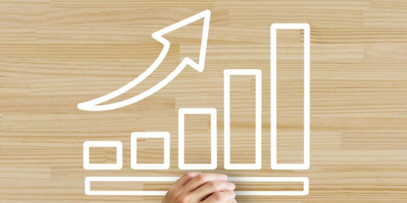 右肩上がりするグラフ