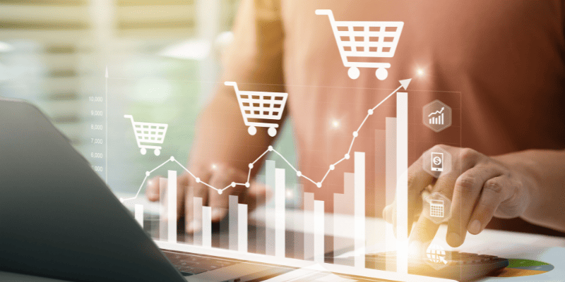 売上のグラフのイメージ