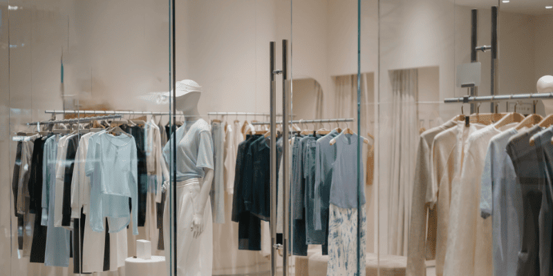 アパレルショップの店内